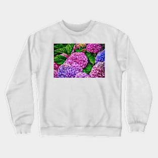 Hydrangeas In Purple And Blue Crewneck Sweatshirt